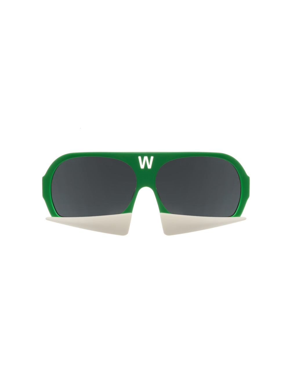 Walter Van Beirendonck SS2015 Green Bone Grey Lens Sunglasses